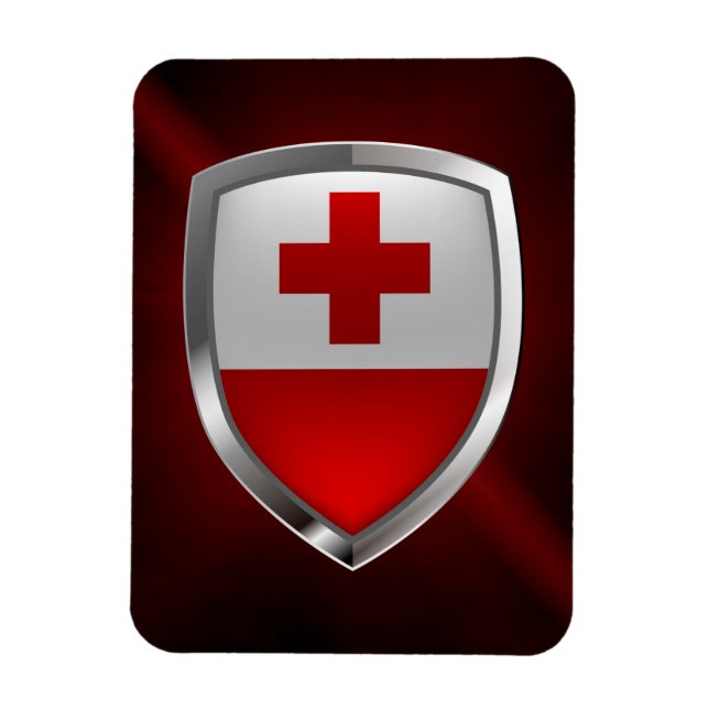 Tonga Metallic Emblem Magnet (Vertikal)