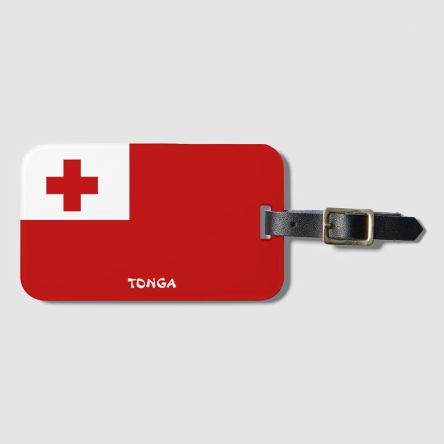 Tonga National Flagga Patriotic Bagagebricka (Framsida horisontal)