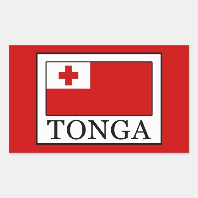 Tonga Rektangulärt Klistermärke (Framsida)