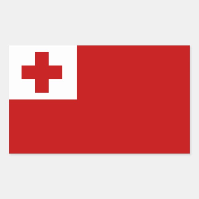 Tonga Rektangulärt Klistermärke (Framsida)