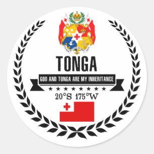 Tonga Runt Klistermärke