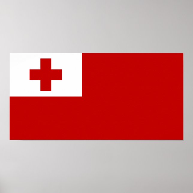 Tonga - Tongan Flagga Poster (Framsidan)