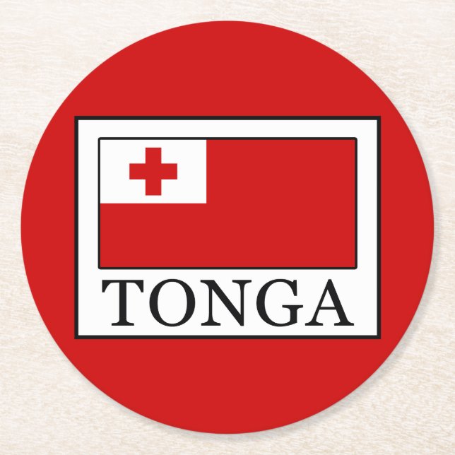 Tonga Underlägg Papper Rund (Framsidan)