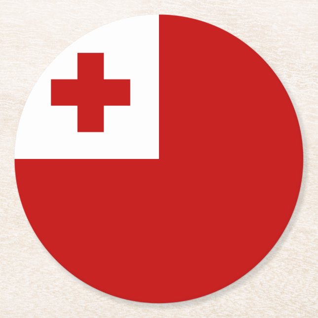 Tonga Underlägg Papper Rund (Framsidan)