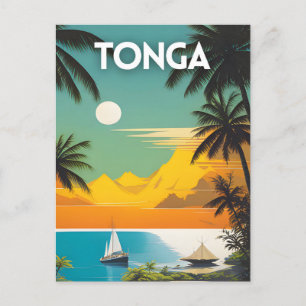 Tonga Vintage resor Poster Vykort