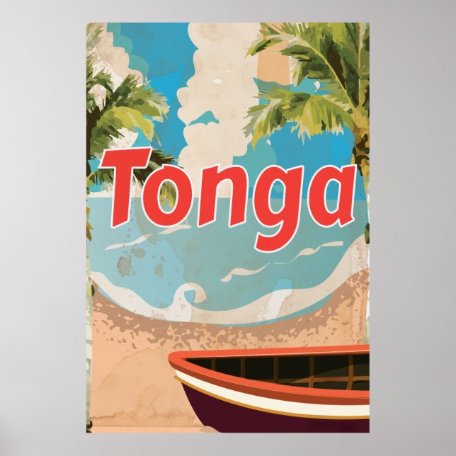 Tonga Vintage semesterplakat Poster (Framsidan)