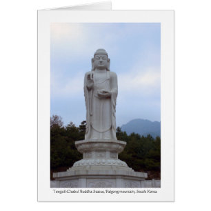 Tongail-Daebul stone Buddha Statue, Sydkorea Hälsningskort