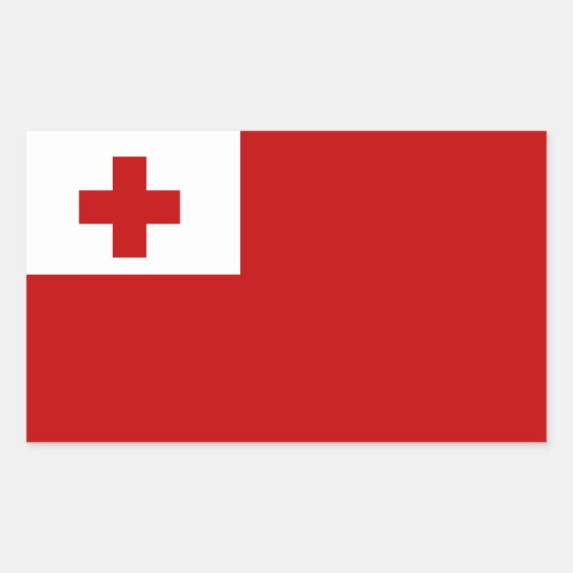 Tongan Flagga, Flagga Tonga Rektangulärt Klistermärke (Framsida)