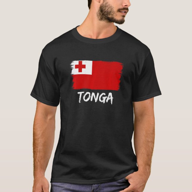 Tongan Flagga Tonga 1 T Shirt (Framsida)