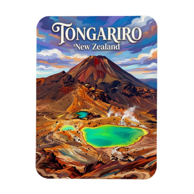 Tongariro Alpine Crossing Nya Zeeland Magnet (Vertikal)