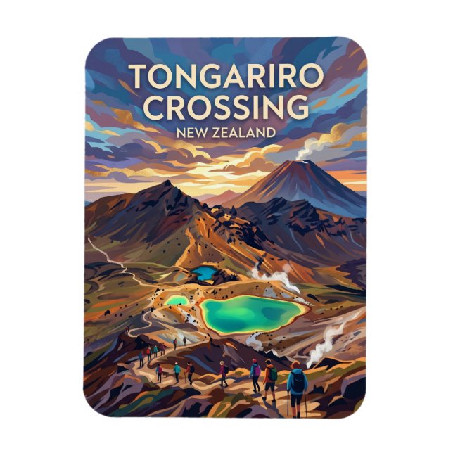 Tongariro Alpine Crossing Nya Zeeland Magnet (Vertikal)