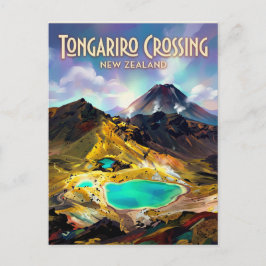 Tongariro Alpine Crossing Nya Zeeland Vykort