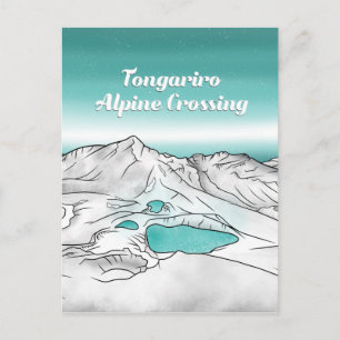Tongariro Alpine Crossing Nya Zeeland Vykort