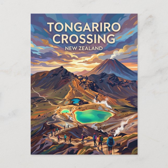 Tongariro Alpine Crossing Nya Zeeland Vykort (Framsida)