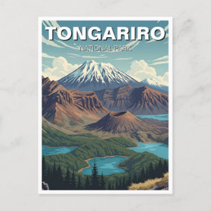 Tongariro National Park New Zealand Travel Vykort