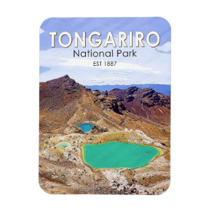 Tongariro National Park New Zealand Vintage Magnet