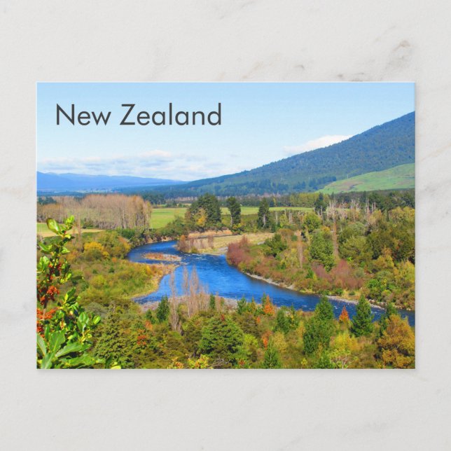 Tongariro River, vykort för Nya Zeeland (Framsida)