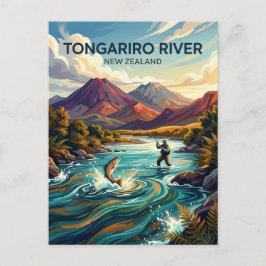 Tongarirofloden Nya Zeeland Vykort