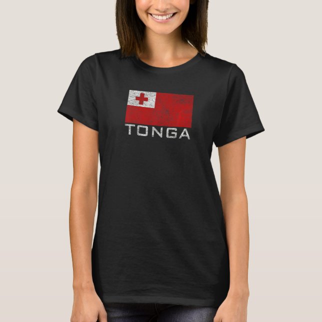 Tongas nationalflagga t shirt (Framsida)