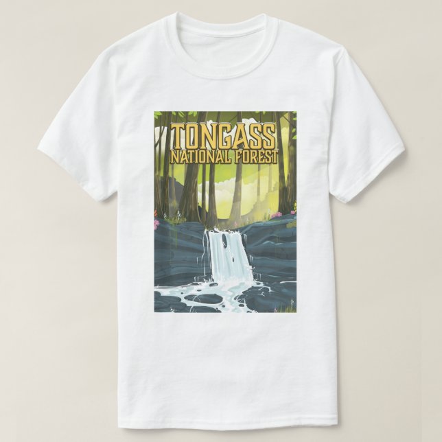 Tongass National Forest-reseaffär T Shirt (Design framsida)