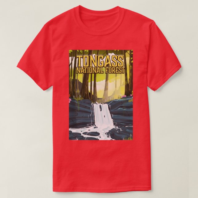 Tongass National Forest-reseaffär T Shirt (Design framsida)