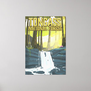Tongass National Forest resebroschyr Canvastryck