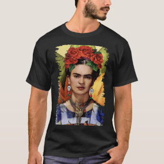 tongteng Popart-målare rökning Frida kahlo art fl. T Shirt