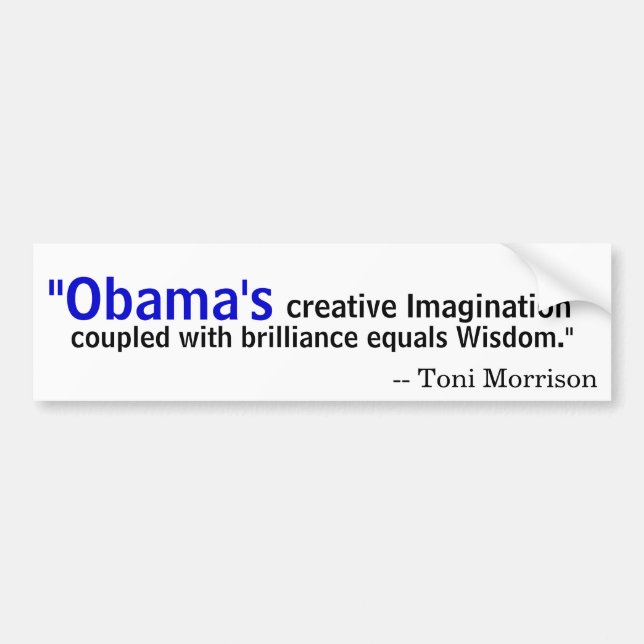 Toni Morrison på Obama Bildekal (Framsidan)