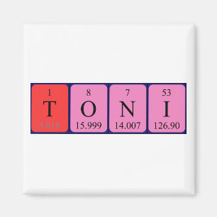 Toni Periodisk magnet bord namn