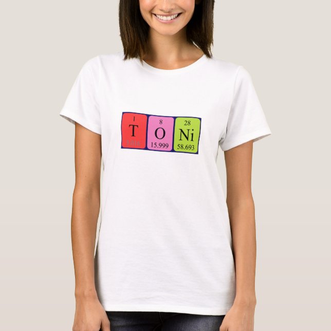 Toni Periodisk skjorta bord namn Tee Shirt (Framsida)