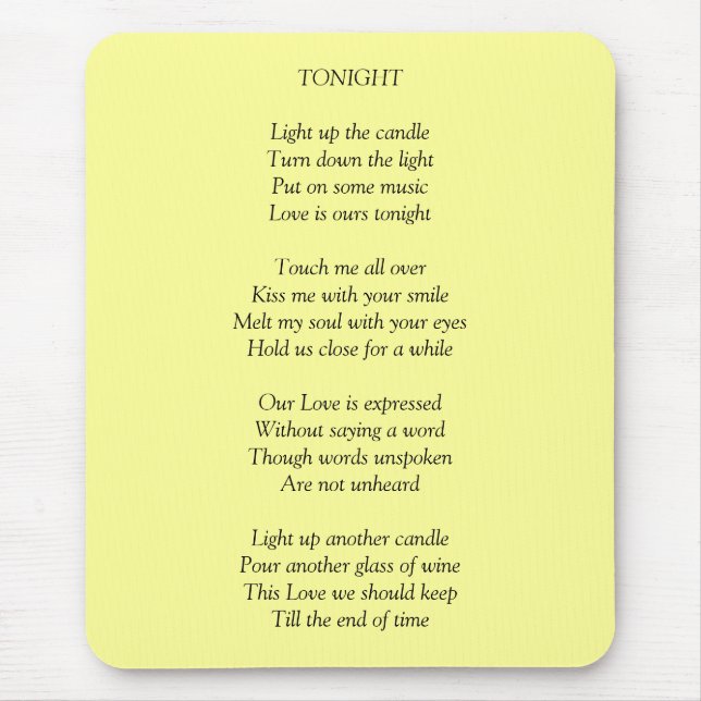 TONIGHT/Love Musmatta (Framsidan)