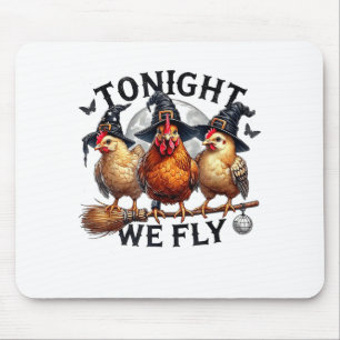 Tonight We Fly - Kyckling Häxhatt och kvast Musmatta