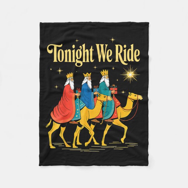Tonight We Ride Christmas, 3 Wise Men, Christian C Fleecefilt (Framsidan)