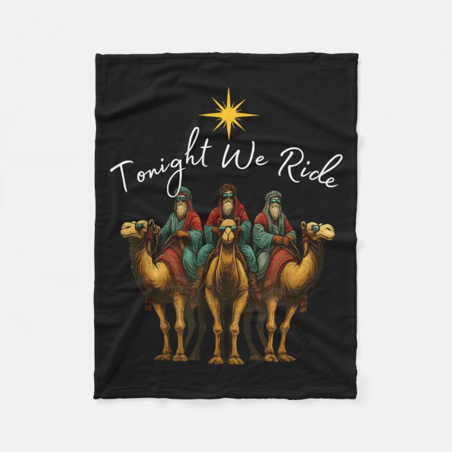 Tonight We Ride Christmas, 3 Wise Men, Christian C Fleecefilt (Framsidan)