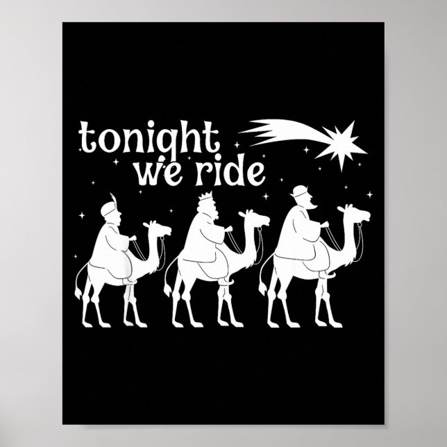 Tonight We Ride Christmas, 3 Wise Men, Christian C Poster (Framsidan)