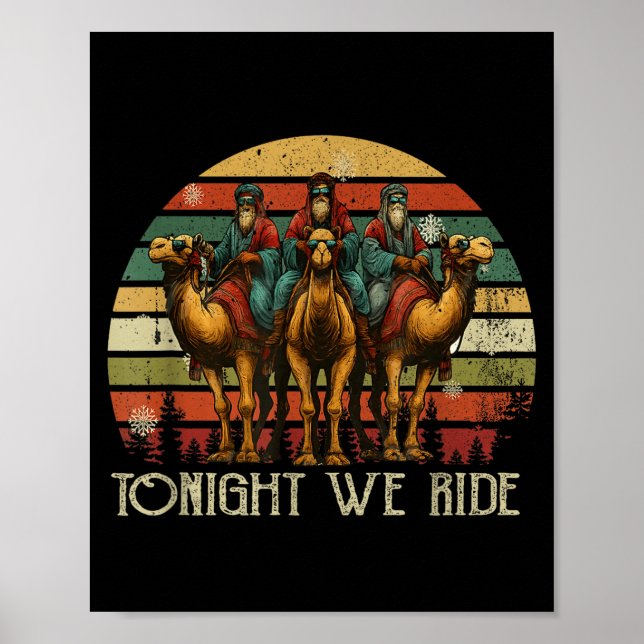 Tonight We Ride Christmas, 3 Wise Men, Christian C Poster (Framsidan)