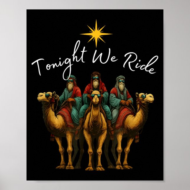 Tonight We Ride Christmas, 3 Wise Men, Christian C Poster (Framsidan)