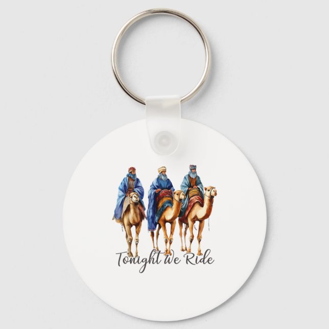 Tonight We Ride Christmas, 3 Wise Men Funny Christ Nyckelring (Framsida)