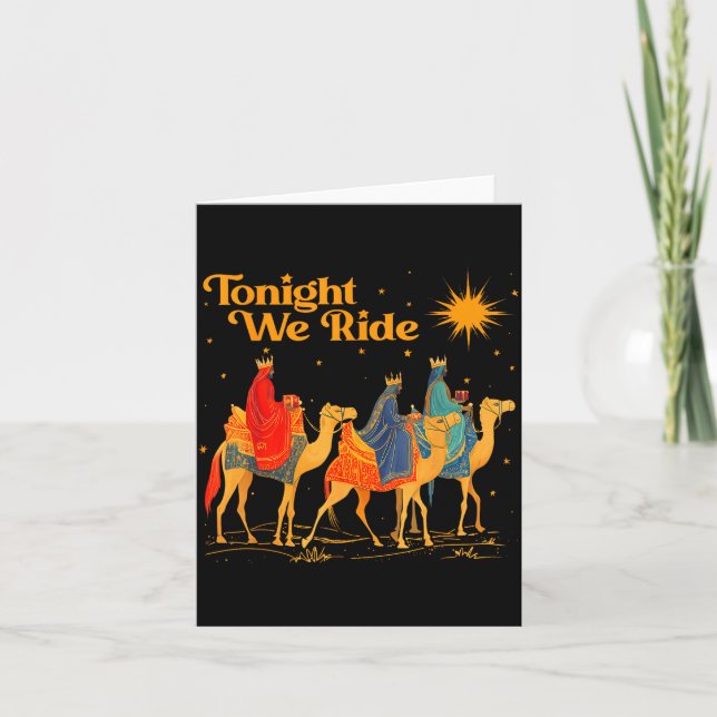 Tonight We Ride Three Wise Christmas Nativity Chri Kort (Framsida)
