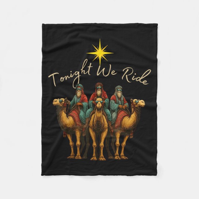 Tonight We Ride Three Wise Men Christmas Nativity  Fleecefilt (Framsidan)