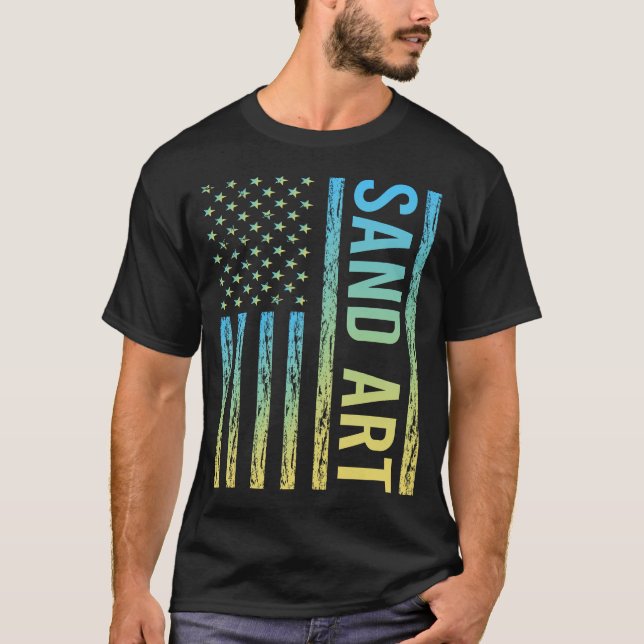 Toning av Flagga Sand Art T Shirt (Framsida)