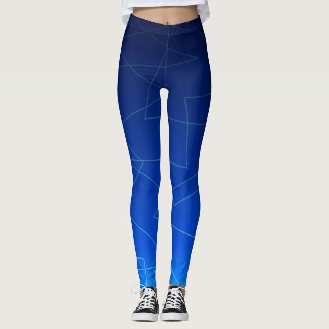 Toning för marin blå ombre leggings (Framsida)