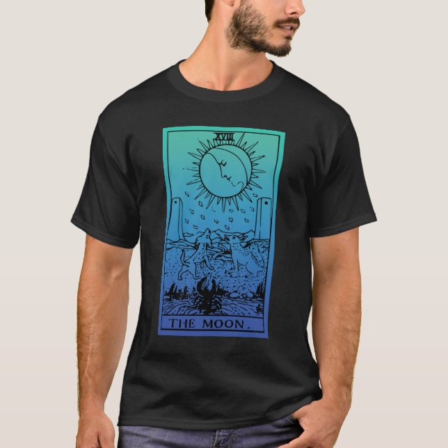Toningen T-Shirt för Tarot-kortet i Måne (Framsida)