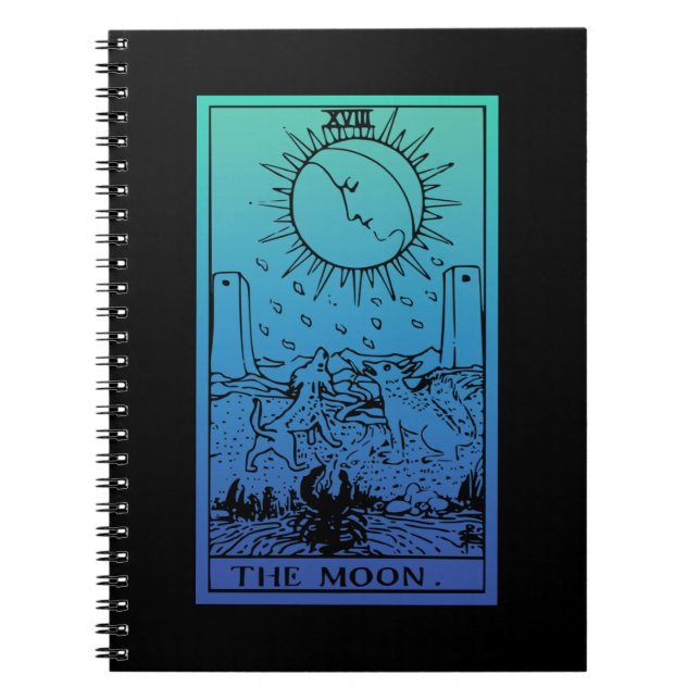 Toningsdatorn för Måne-Tarot Card Anteckningsbok (Framsidan)