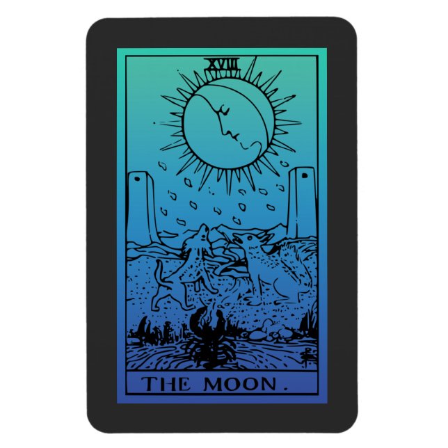 Toningsenheten för Måne-Tarot Card Magnet (Vertikal)
