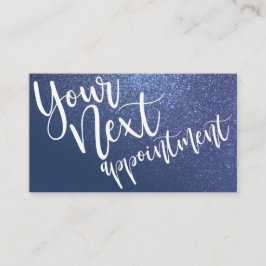 Toningstypografi för chic Navy Blue Glitter Tidsbeställning Kort