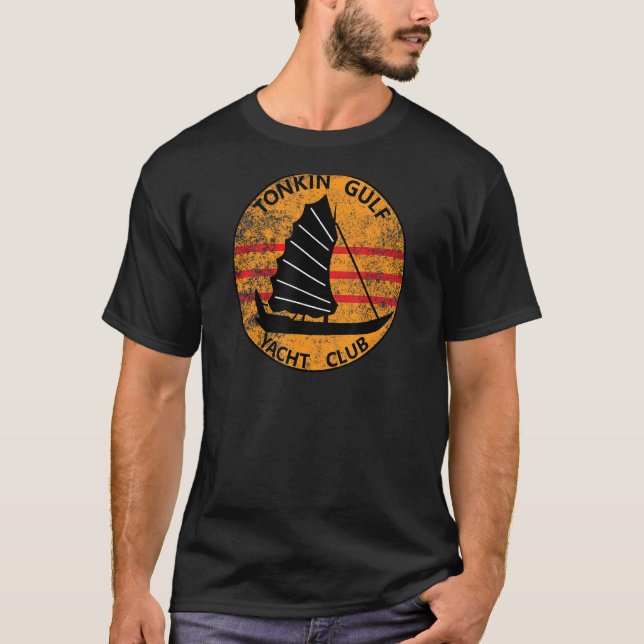 Tonkin Bukt Yacht Klubb 7:e Fleet Vietnam Veteran  T Shirt (Framsida)