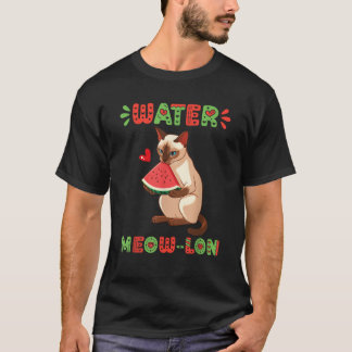 Tonkinese Cat Eating Watermelon Summer Vibes Vatte T Shirt