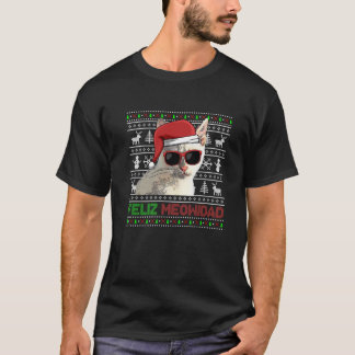 Tonkinese Cat Feliz Meowidad Funny jul T Shirt