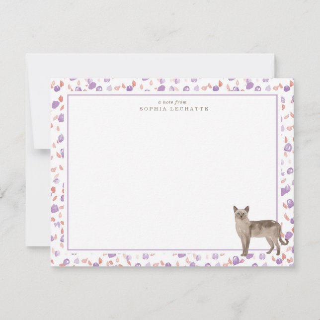 Tonkinese Cat Personlig Stationery Anteckningskort (Framsida)